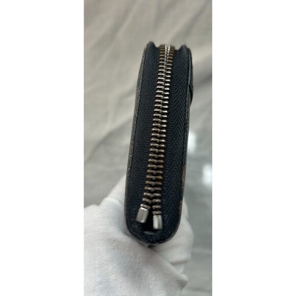 Goyard Black Gm EUC Zippered Wallet Canvas Leather With Certificate Of Authentic - Picture 3 of 10